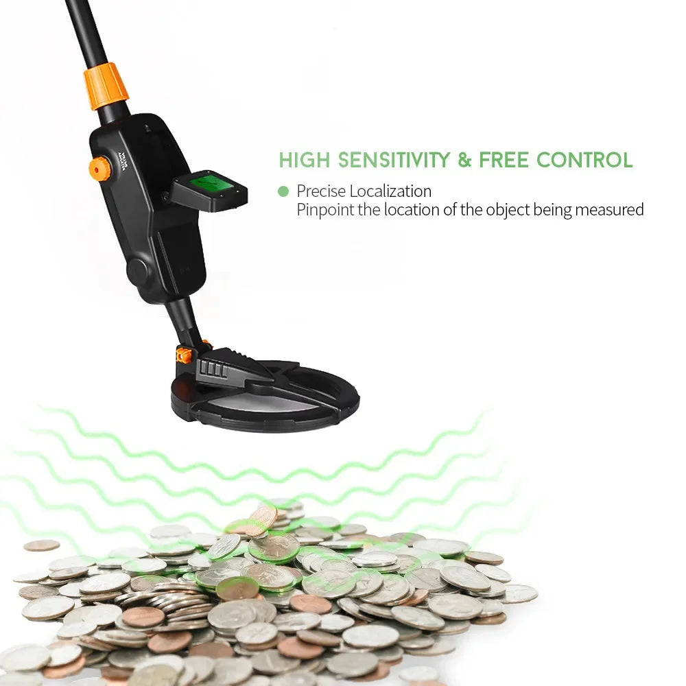 Metal Gold Detector Handheld Pinpointer Treasure Underground Metal Detector Tracker Seeker Finder With Waterproof Search Coil Peaceful Pleasures Health and Wellness
