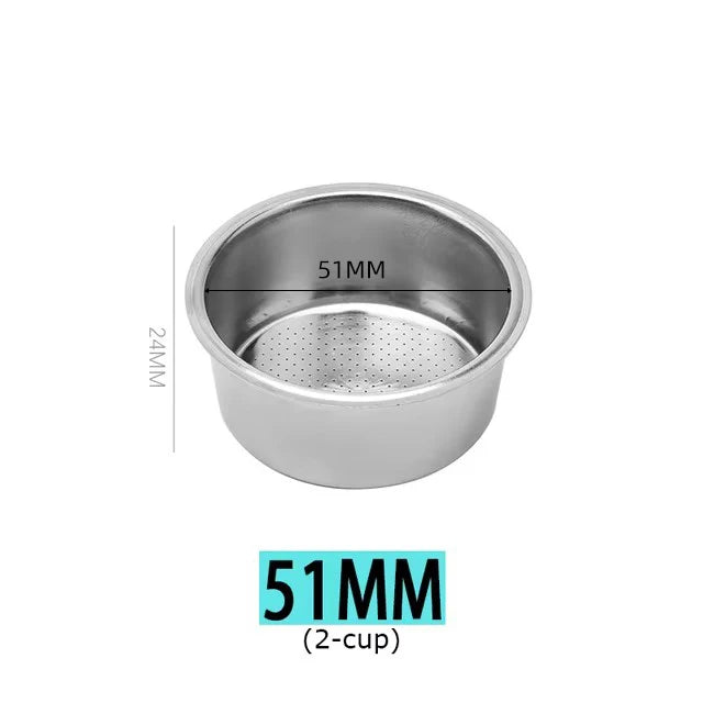 Espresso Filter Basket 51mm 58mm – 1/2/4 Cup Replacement