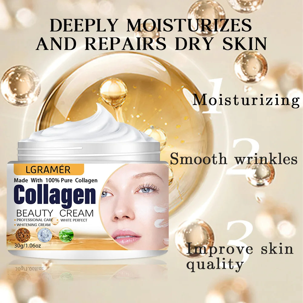 Anti Wrinkle Cream Eye Cream Face Moisturizer Anti Aging Face Lifting Nourishing Repair Collagen Boost Cream Korean Essence Peaceful Pleasures Health and Wellness