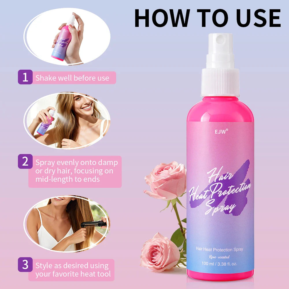 EJW Heat Protection Spray – Frizz Control, Protects to 250°F