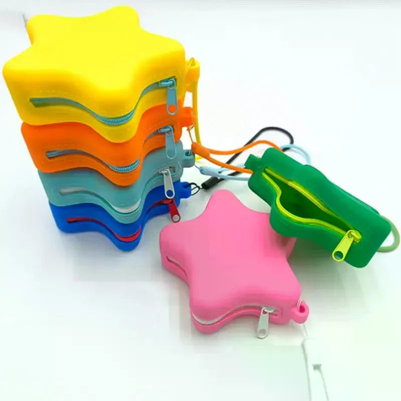 Starfish Silicone Coin Purse | Zipper Mini Storage Bag