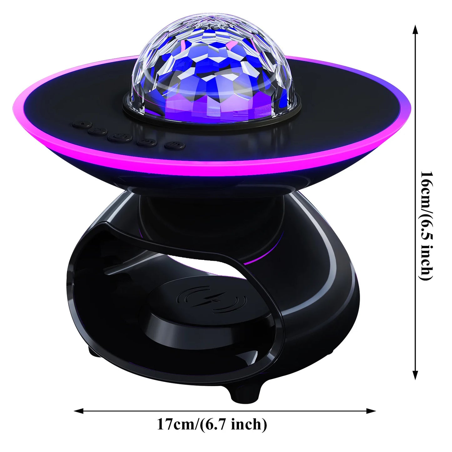 RTONTR Wireless Charging Night Light Desk Lamp with Projection