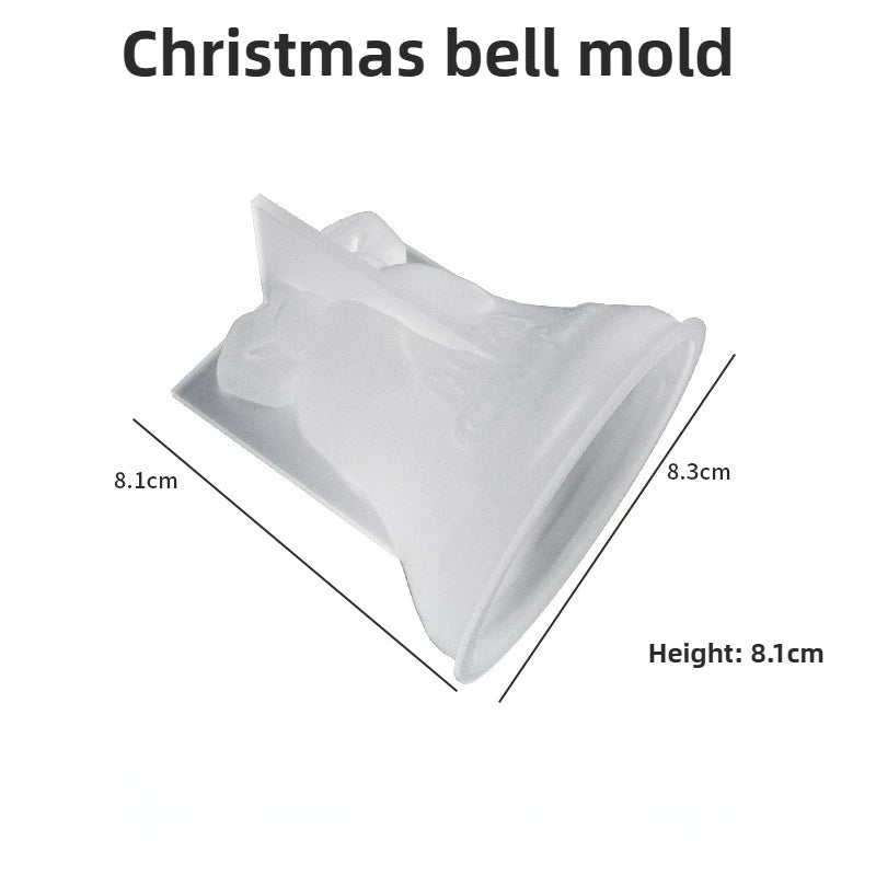 Christmas Silicone Molds – Snowman Reindeer Bells Candle Resin