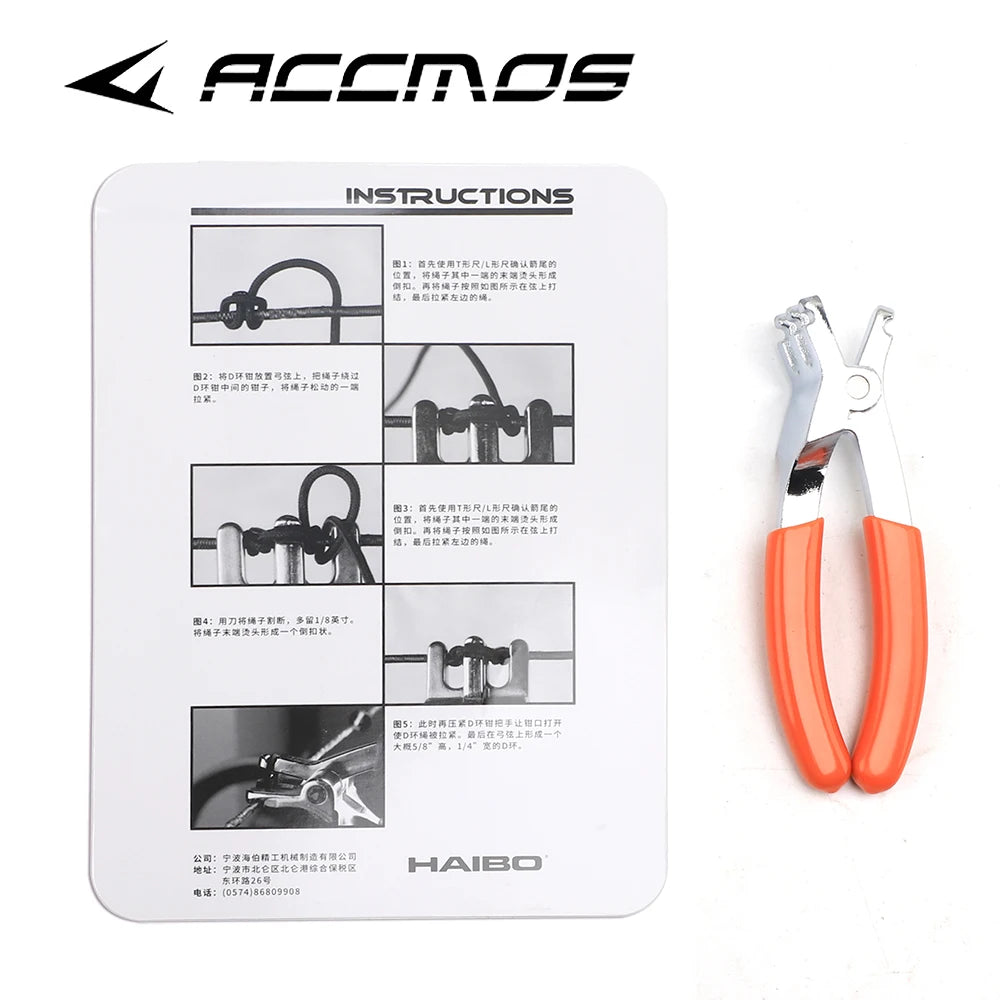 Archery Compound Bow D Loop Pliers Bowstring Ring Install Tool