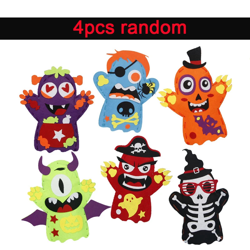 Halloween Hand Puppet Kids Children Toddlers Gifts Cartoon Skeleton
