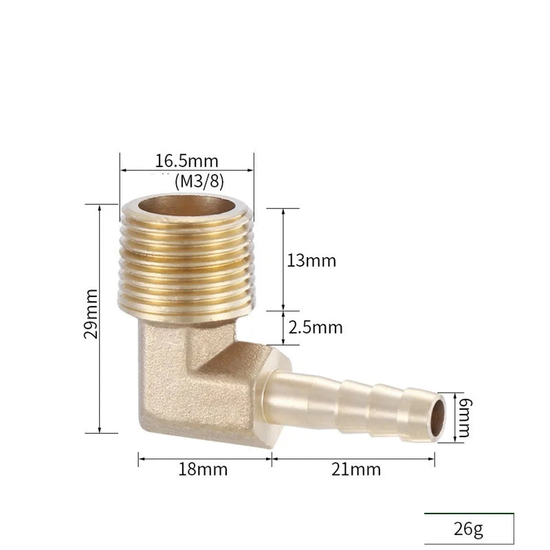 Brass Barb Hose Fitting 4–19mm BSP Female Thread Adapter