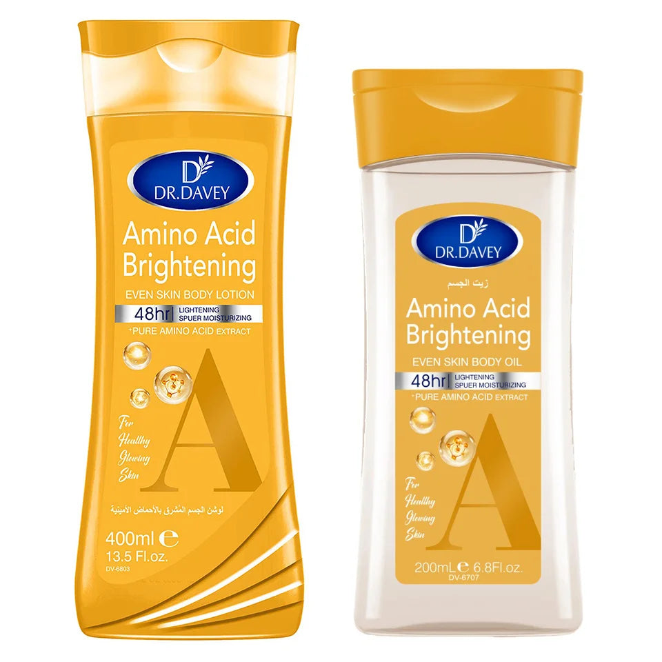2PCS Amino Acid Body Oil+Body Lotion Body Skincare Set, Skin Care Oil, Body Lotion, Moisturizing and Hydrating Care Peaceful Pleasures Health and Wellness Amino Acid Body Oil