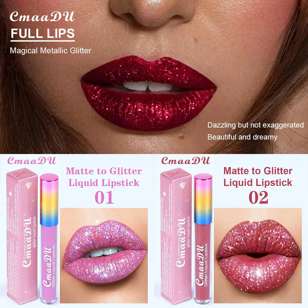 Cmaadu Shimmer Glitter Lip Gloss – Plumping, Waterproof & High Shine