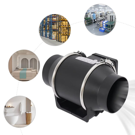 Exhaust Pipe Fan Ventilation Fan Pipe Fan Inline Duct Fan Ventilation Exhaust Blower Fans Quiet For Ducting Peaceful Pleasures Health and Wellness