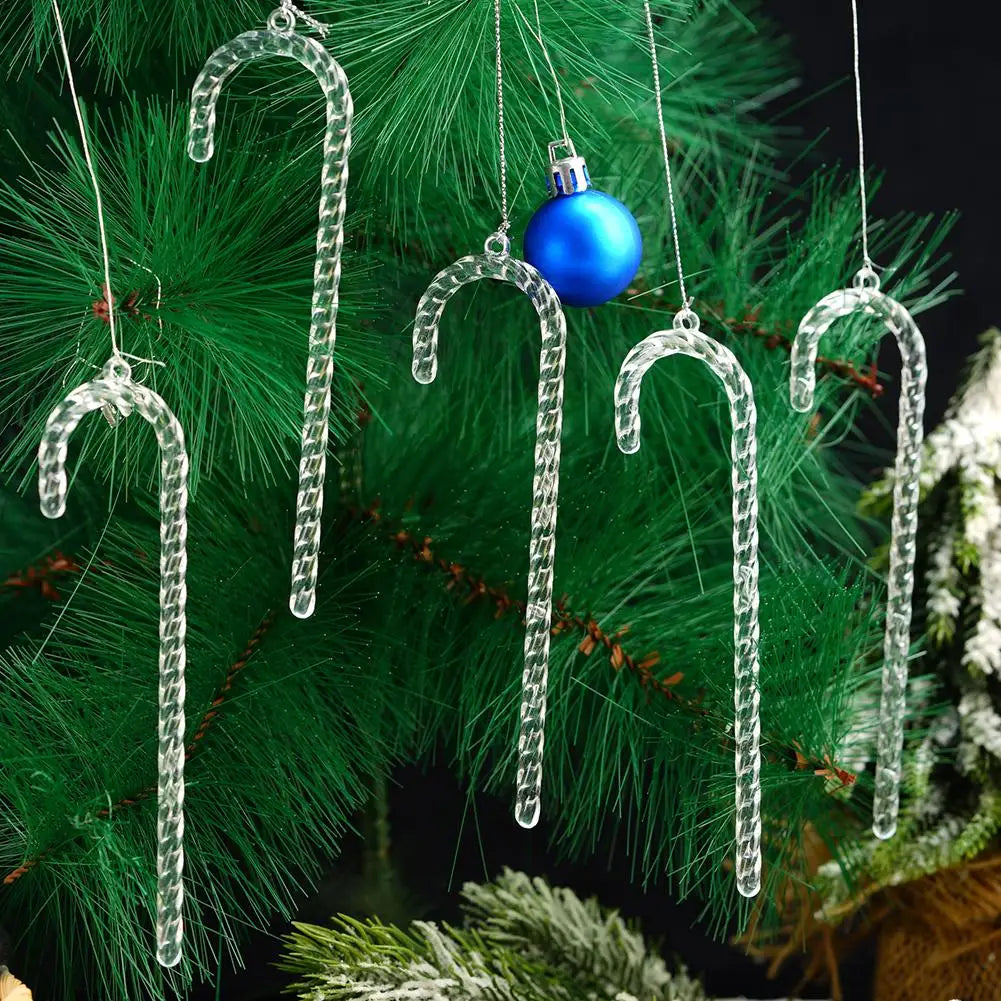 Christmas Tree Crystal Acrylic Ice Bar Pendant - Small Sparkling Hanging Charm Festive Holiday Christmas Decorative Ornament Peaceful Pleasures Health and Wellness