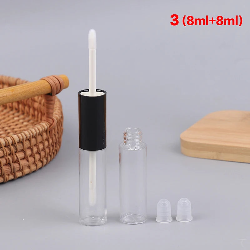 Double-ended Empty Clear Lip Gloss Tube Refillable Mini Lip Balm Bottles Lipstick Containers For Travel Women Girls DIY Makeup Peaceful Pleasures Health and Wellness 3