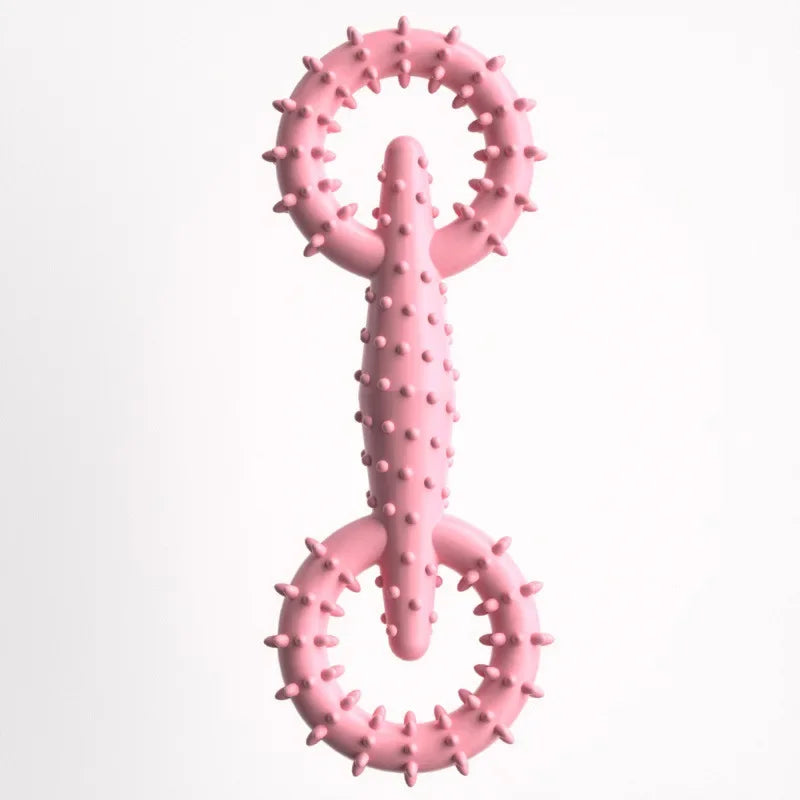 Interactive Dog Pull Ring Chew Toy | Durable Rubber Teeth Cleaner
