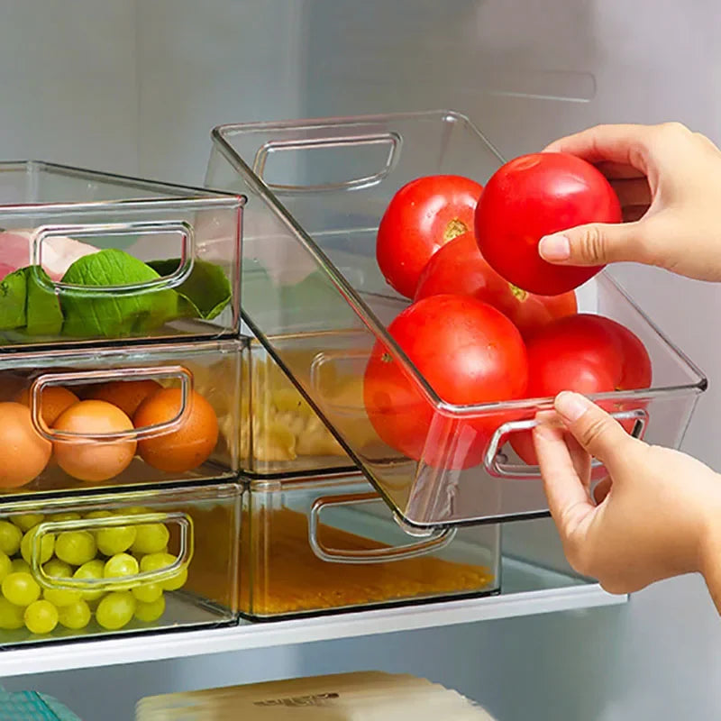 Transparent Refrigerator Storage Box Vegetable Fruit Organizer Fridge Clear Container for Kitchen Food Drinks Storage 2030 Peaceful Pleasures Health and Wellness