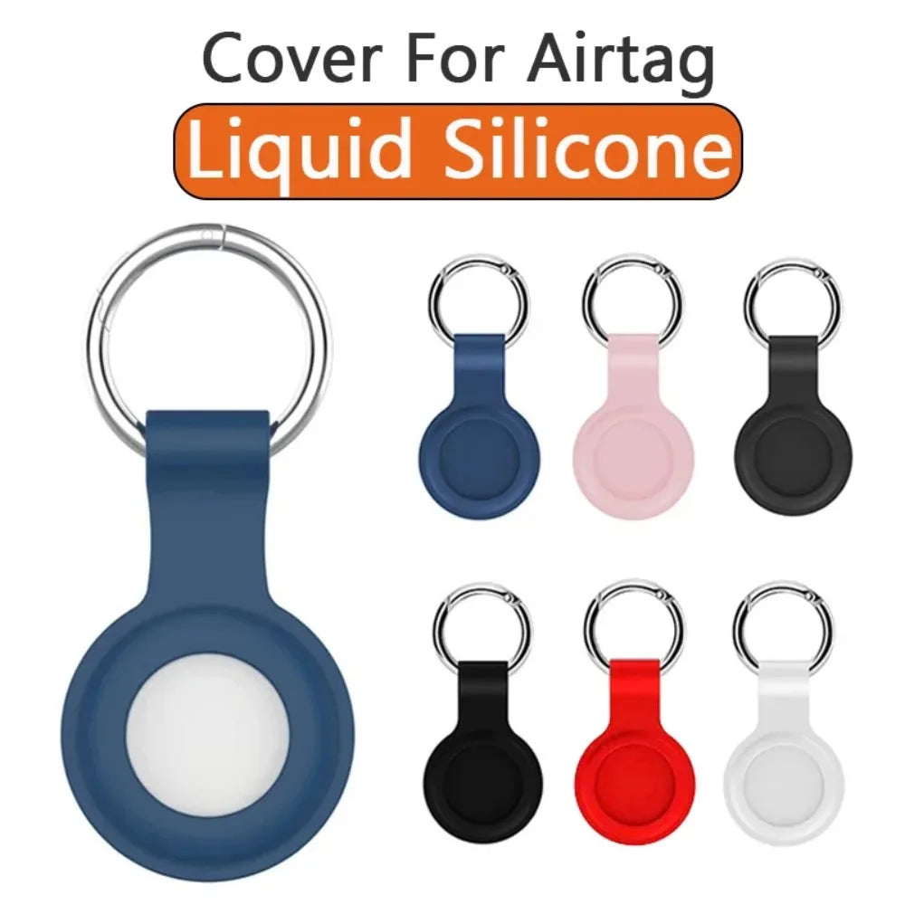 Cover for Airtags Case Liquid Silicone Protective Shell Tracker Accessories Anti-scratch Sleeve Keychain Air Tag Case Peaceful Pleasures Health and Wellness