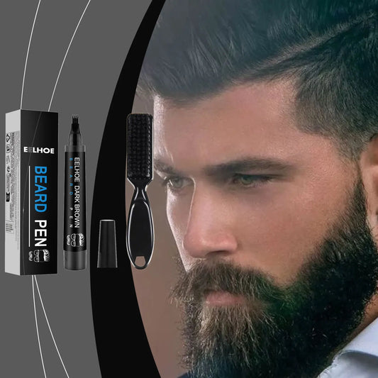 Eelhoe Waterproof Beard Filler Pen – Black & Brown for Men Beard Filler Pen Peaceful Pleasures Health and Wellness