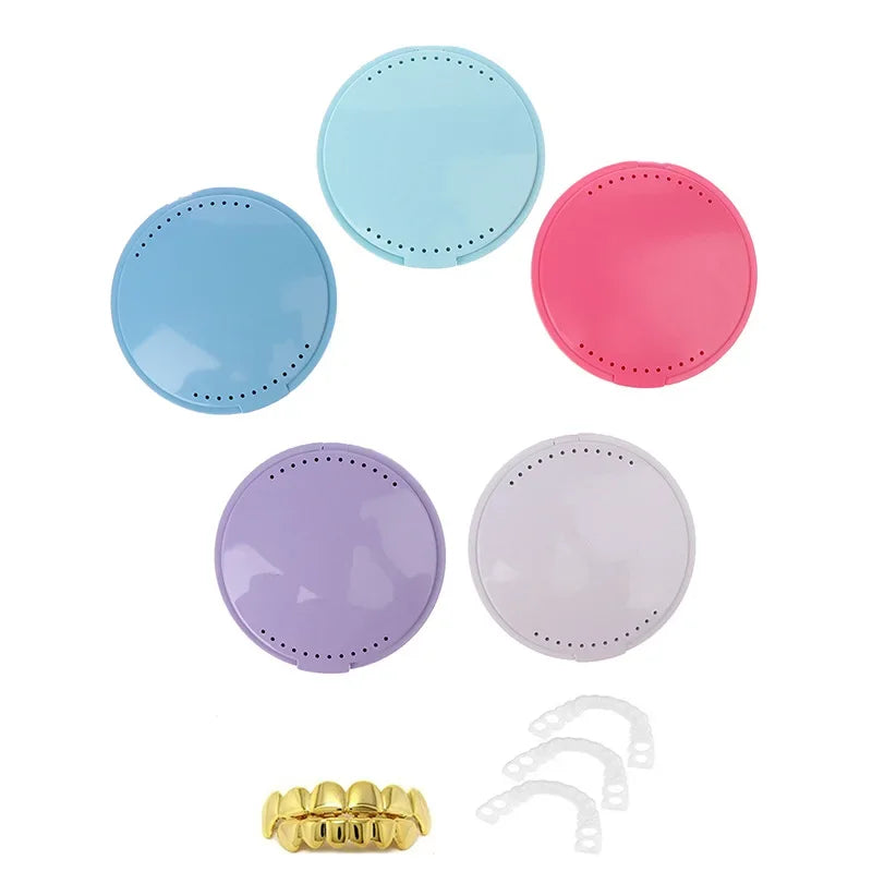 Travel Dental Retainer Case with Mirror – Magnetic Storage Box Dental Retainer Case Peaceful Pleasures Health and Wellness