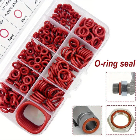 351-Piece Silicone O-Ring Kit – 10 Sizes, Oil & Heat Resistant O-Ring Assortment Kit Oasis Select