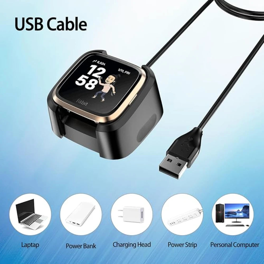 Fitbit Versa 1 Replacement USB Charger Dock – 3.3FT