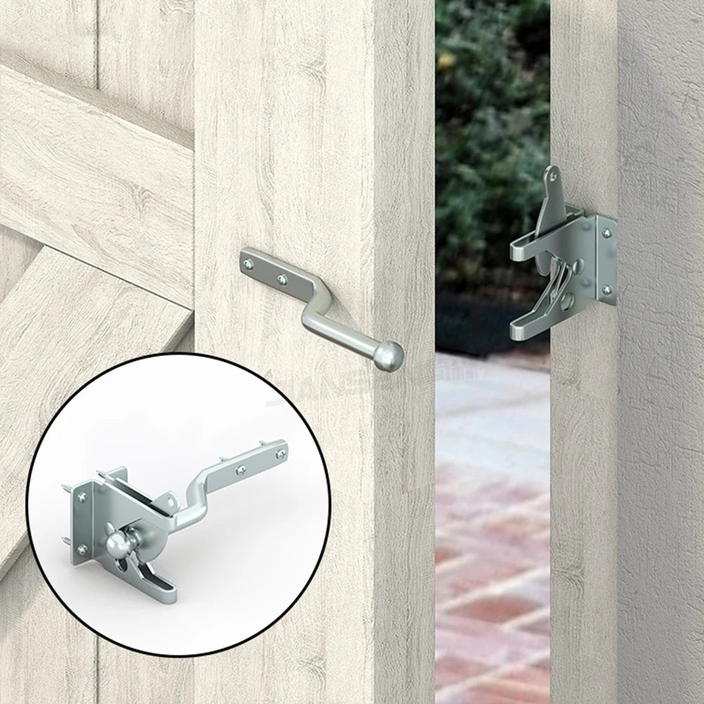 Fence Hinge Latch Door Lock Carbon Steel Galvanized Self-locking Gate