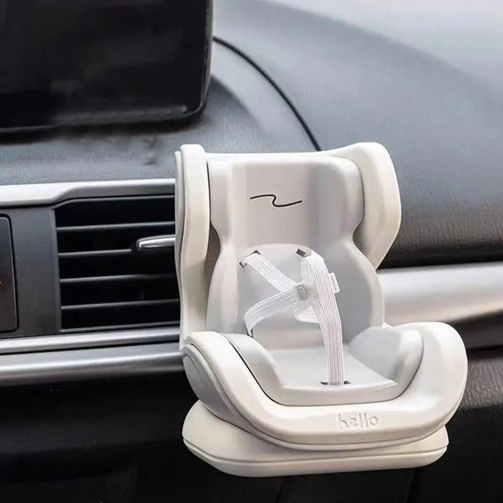 Labubu Mini Doll Car Seat with Seat Belt | Kawaii Car Decor