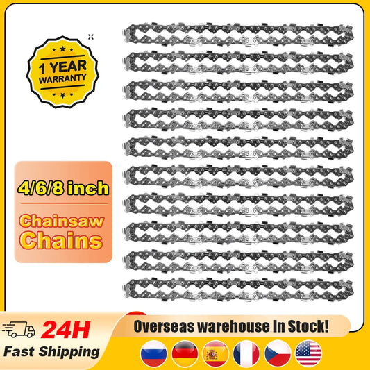 6 Inch/4inch/8inch Mini Steel Chainsaw Chain Electric Electric Saw Accessory Replacement Electric Chain Saw Chain Peaceful Pleasures Health and Wellness
