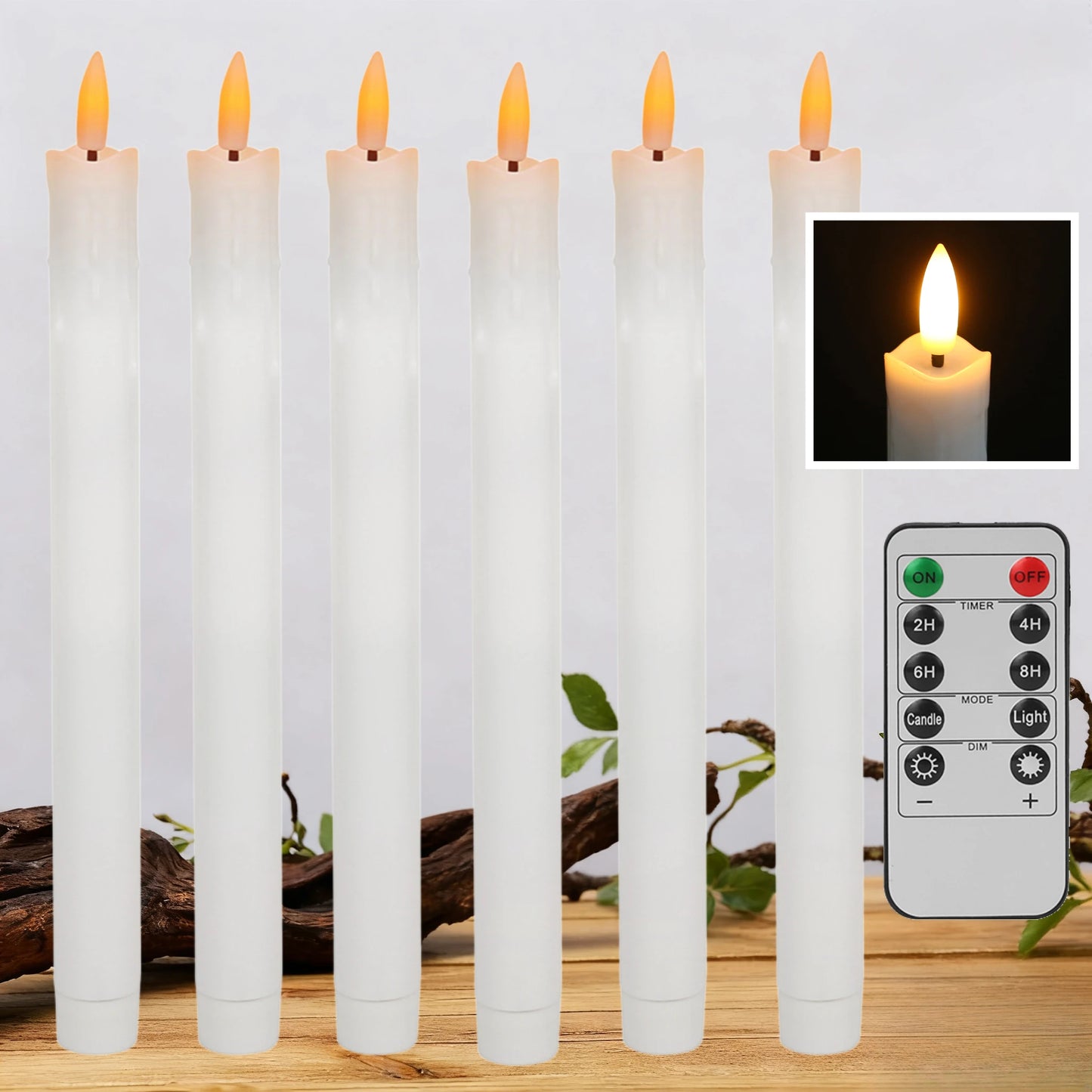 Flameless LED Taper Candles with Remote & Timer | Flickering
