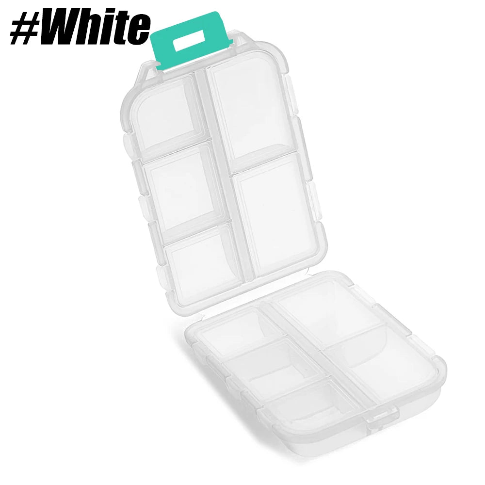 1PC Pill Case Portable Small Weekly Travel Pill Organizer Portable Pocket Pill Box Dispenser for Vitamin Container Medicine Box Peaceful Pleasures Health and Wellness White