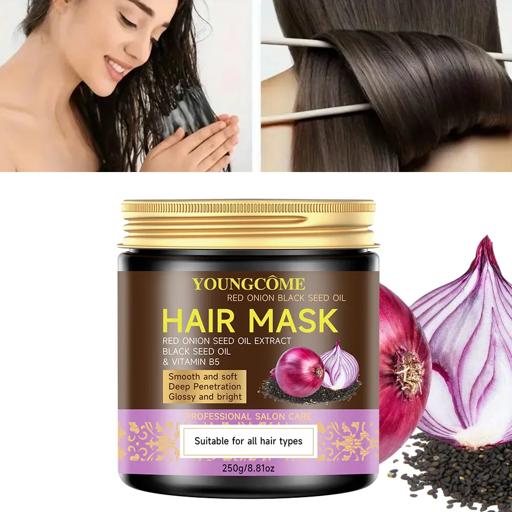 Red Onion & Black Seed Oil Hair Mask – Keratin & Argan Oil