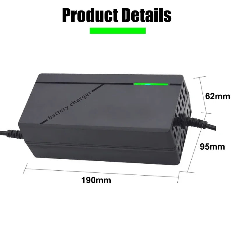 12V 10A Smart LiFePO4 Battery Charger 14.6V 4S AC110-240V