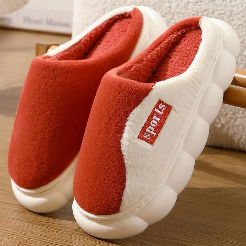 Winter Plush Fur Slippers – Non-Slip Indoor House Shoes Men & Women