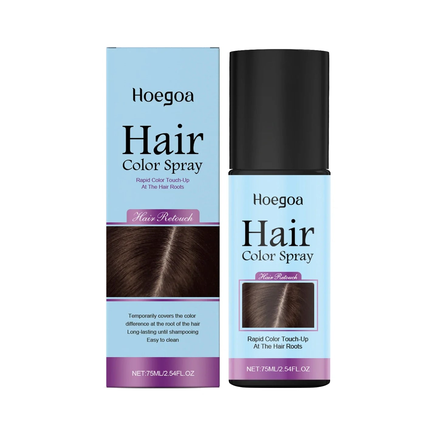 HOEGOA Temporary Hair Color Spray – Root & Gray Coverage