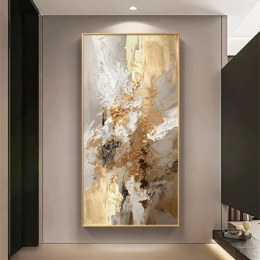 Luxury Abstract Canvas Wall Art Elegant Home Decor for Bedroom, Living Room, Dining Area, Frameless Vertical Hanging, Room Decor Peaceful Pleasures Health and Wellness ZLH4358 90x180cm No Frame