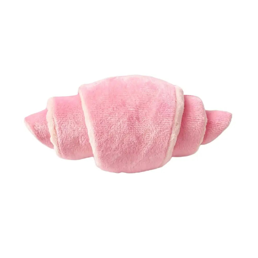 Snuffle Croissant Dog Toy – Plush Squeaky Treat Puzzle