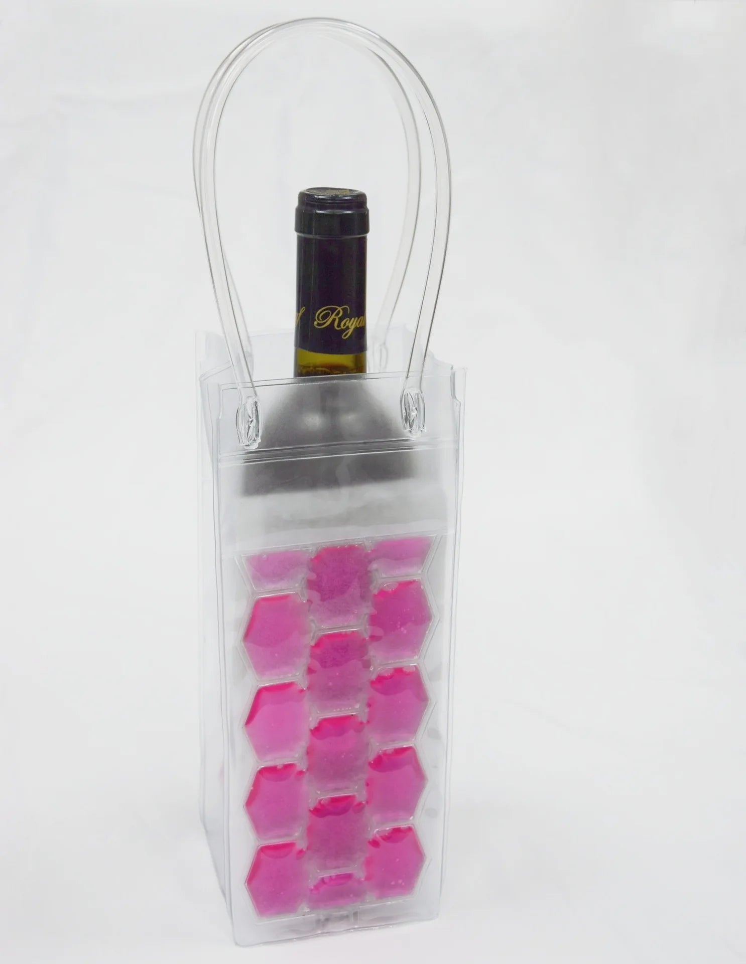 Ice Chiller Bag for Wine Bottle Cooler for Party Cooler for Red White Champagne or Sparkling Gel Cooling Holder Freestanding Peaceful Pleasures Health and Wellness Rose Red
