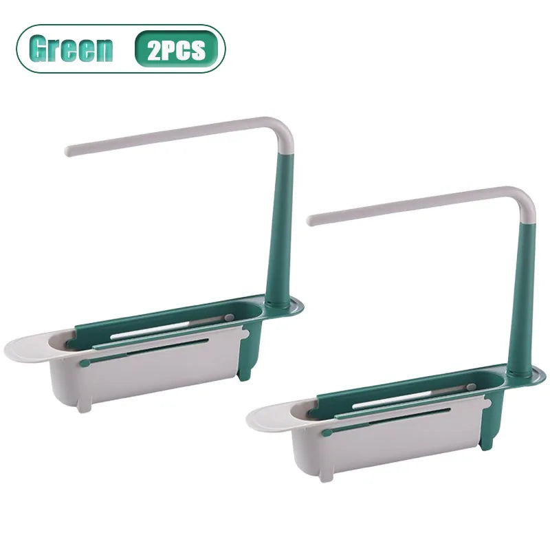 Expandable Sink Caddy Drain Basket | Sponge & Soap Organizer