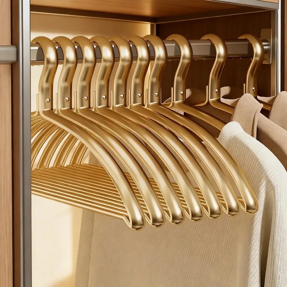 Gold Metal Clothes Hangers 5/10 Pack – Heavy Duty Suit Hangers