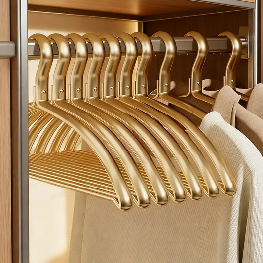 Gold Metal Clothes Hangers 5/10 Pack – Heavy Duty Suit Hangers Clothes Hangers Peaceful Pleasures Health and Wellness
