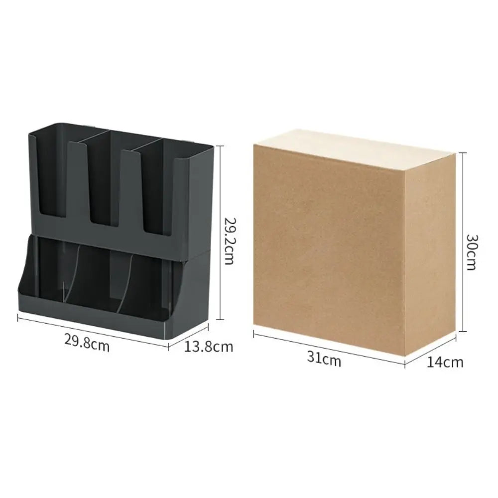 6-Compartment Paper Cup Dispenser & Organizer Rack