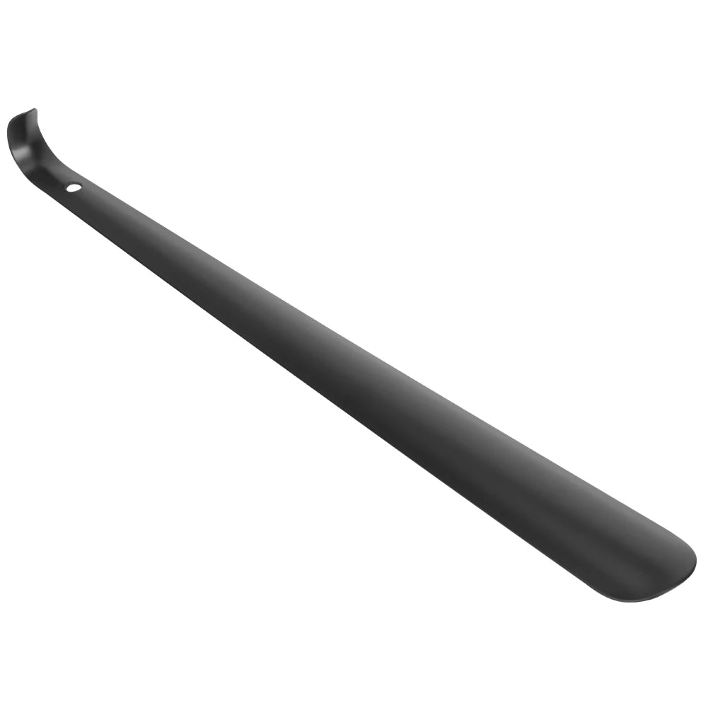 Shoe Helper Portable Stainless Steel Travel Shoe Horn Long Handle Black 42cm for Home for Travel Peaceful Pleasures Health and Wellness