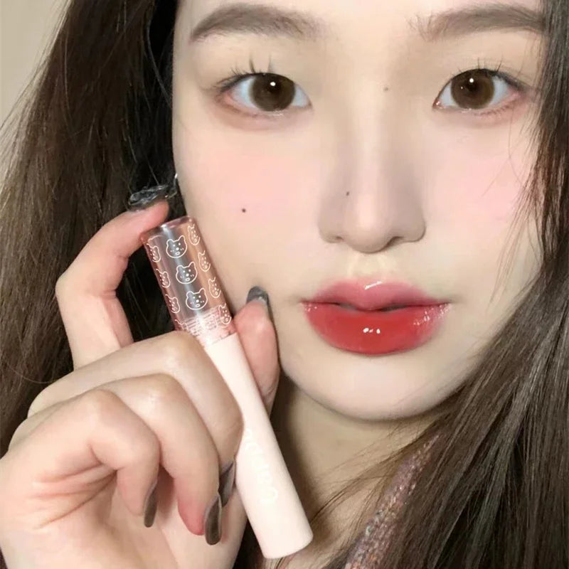 Mirror Water Lip Gloss – Cherry Pink Glass Lips Oil Tint