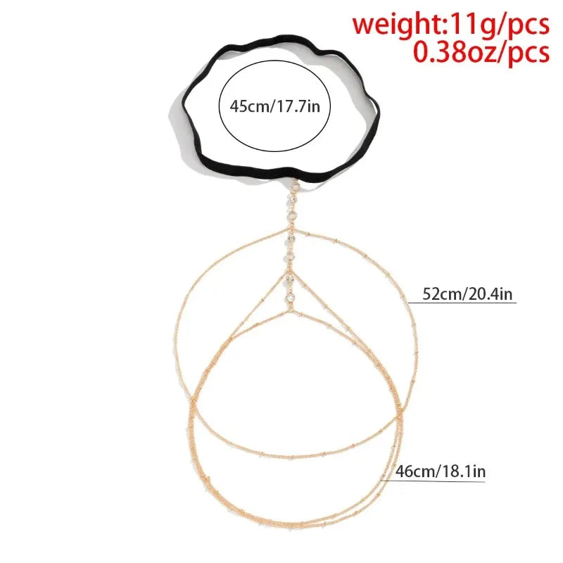 Crystal Tassel Thigh Chain | Women's Multilayer Body Jewelry