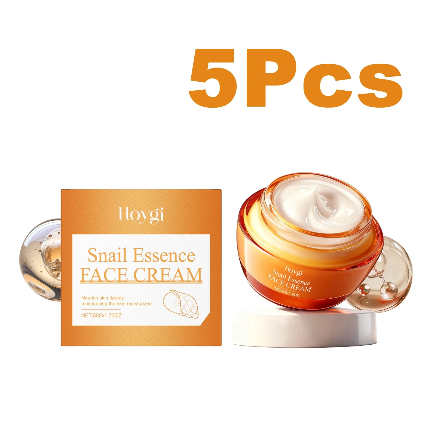 Hoygi Snail Essence Face Cream – Anti-Wrinkle & Brightening