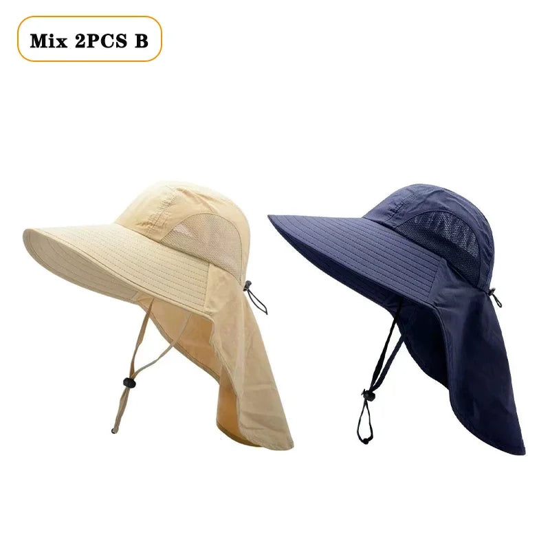 Waterproof Wide Brim Fisherman Sun Hat – UV Protection Cap