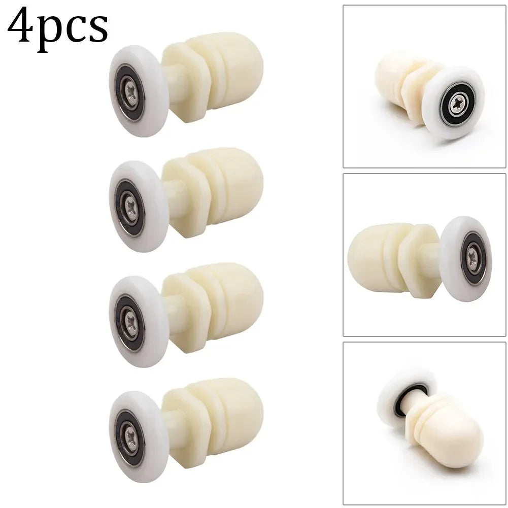 Shower Door Rollers 19/23/25mm – Set of 4 Replacement Pulleys