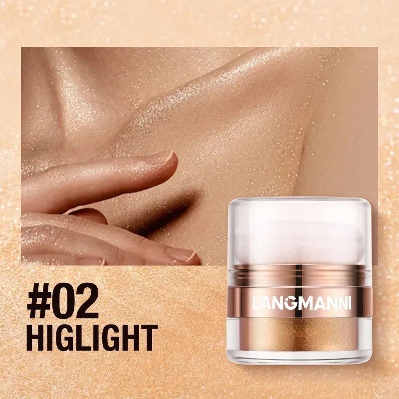 Diamond Glitter Highlighter Powder – Shimmer Face & Body Glow