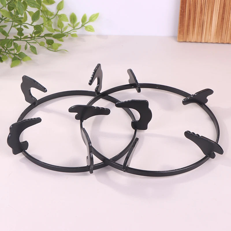 Sturdy Metal Wok Pan Support Rack, Universal Burner Stand for Gas Cooktop Cover Peaceful Pleasures Health and Wellness