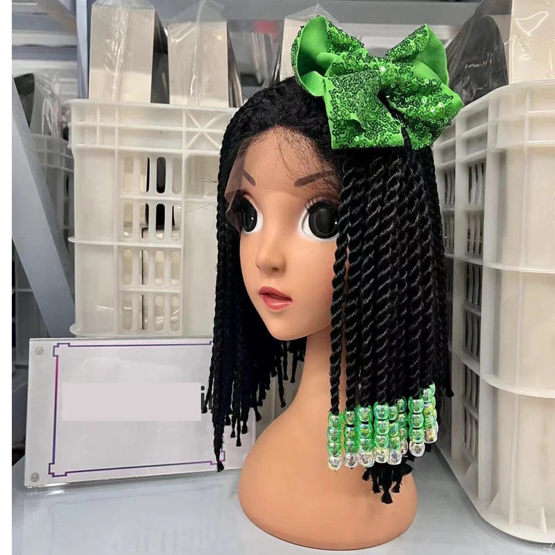 Christmas Sequin Bows Girl Ponytail with Beads Kids Ponytail Braids Kids Ponytail Hair Extension Peaceful Pleasures Health and Wellness