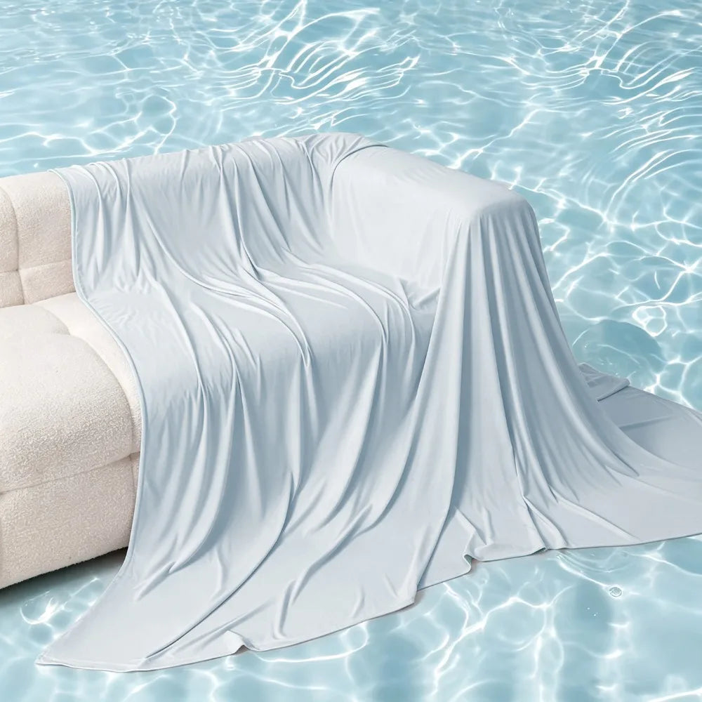 Ultra Soft Cooling Throw Blanket – Lightweight Breathable Summer Quilt