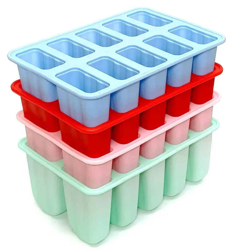1/3Pcs Silicone ice-making box 4 grid Cartoon Home made Popsicle ice cream Molds for Kids Food Grade DIY Popsicle Maker Molds Peaceful Pleasures Health and Wellness