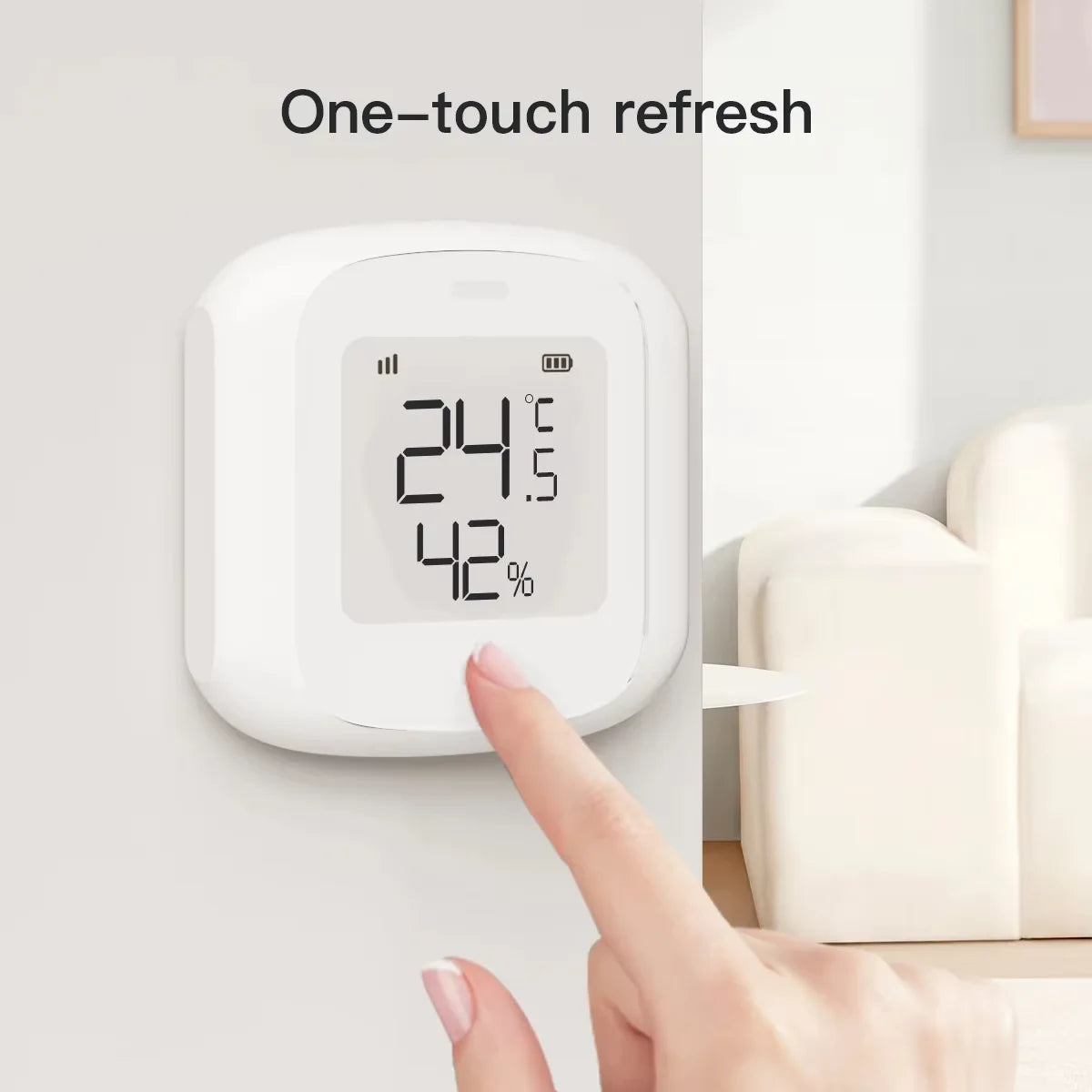 Tuya ZigBee / WIFI Temperature And Humidity Sensor LED Screen Smart Home Linkage Thermo-hygrome Google Home Alexa Voice Control Peaceful Pleasures Health and Wellness